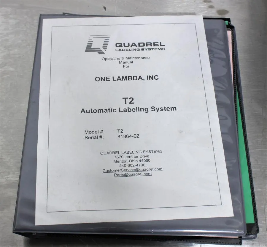 Quadrel Labeling ms T2 Tabletop Wrap Labeling CLEARANCE! As-Is