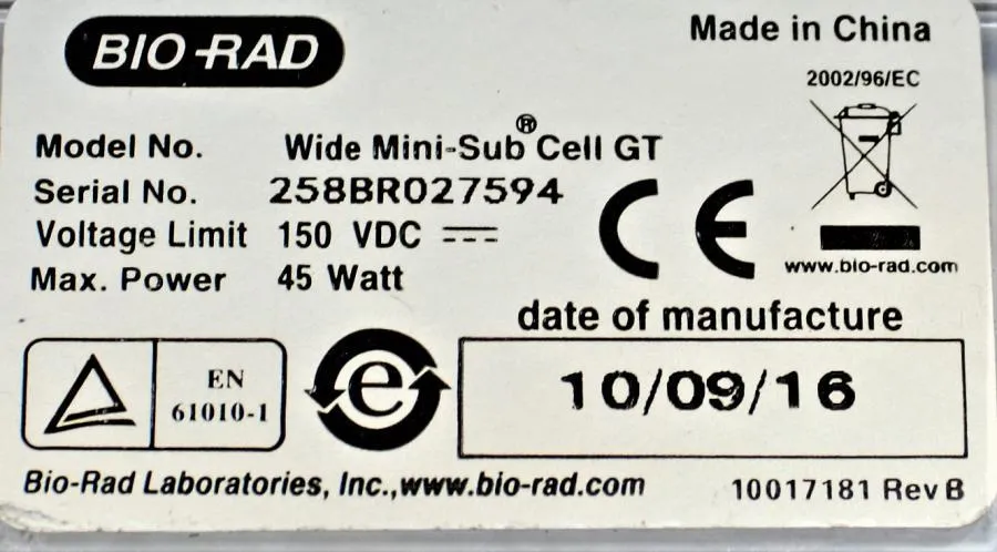 Bio-Rad Wide Mini-Sub Cell GT