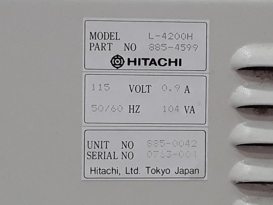 Hitachi L-4000H UV Detector CLEARANCE! As-Is