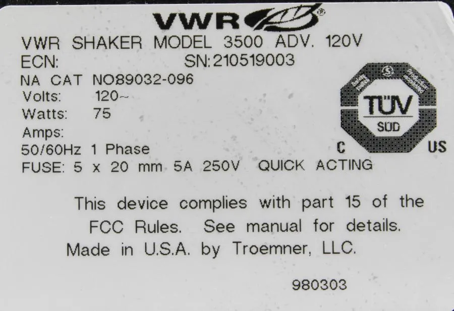 VWR 3500 Advanced Digital Shaker