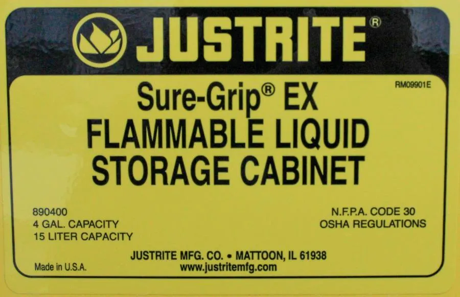 JUSTRITE Sure - Grip EX Flammable Liquid Storage Cabinet 890400
