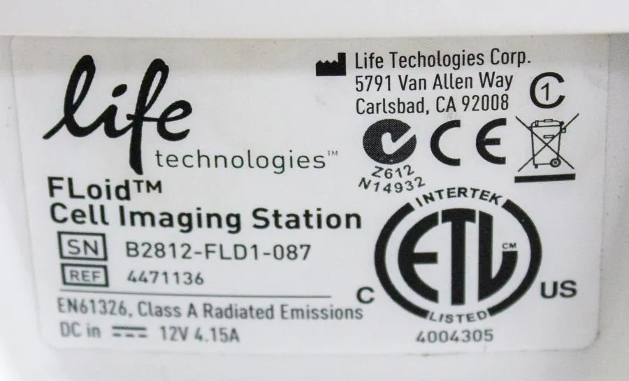 Life Technologies Floid Cell Imaging Station 44711 CLEARANCE! As-Is