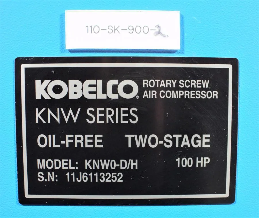 Kobelco KNW Series Air Compressor with Ancillary T CLEARANCE! As-Is