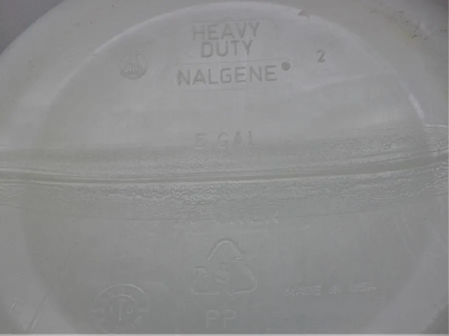 Nalgene Heavy duty 20L. Round Carboy  Narrow Mouth and cap adapter w/2 hose barb