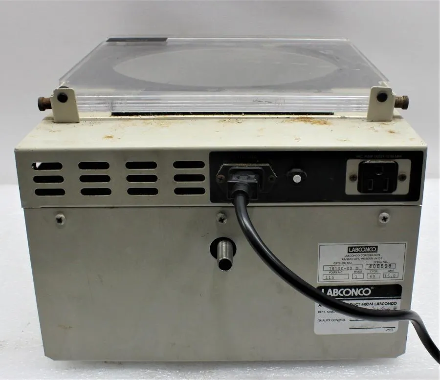 Labconco Centrivap Concentrator Centrifuge 78100-00 D