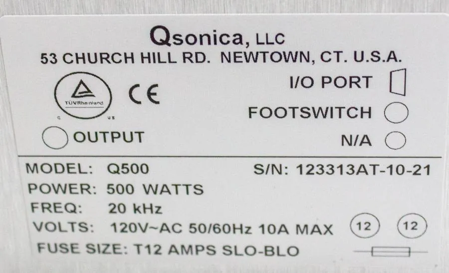 Qsonica Ultrasonic Sonicator Model Q500 w/ Sound Enclosure