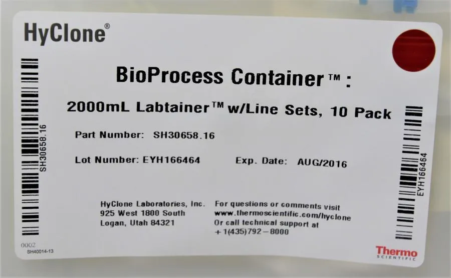 Thermo Scientific Hyclone BioProcess Container 200 CLEARANCE! As-Is