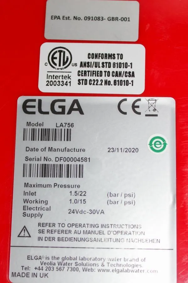 ELGA VEOLIA Flexible Dispenser LA756