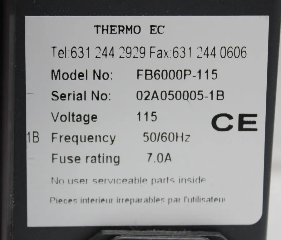 Thermo EC EC6000P Series 90 Programmable FB6000P-1 CLEARANCE! As-Is